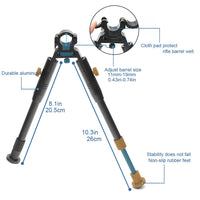 1 x RAW Customer Returns JASHKE Rifle Bipod 6-9 inch tactical Quick detachable with built-in clamp height adjustment for air rifles - RRP €22.51