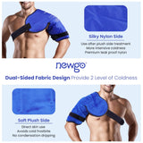 1 x RAW Customer Returns NEWGO DE Shoulder Cooling Pad Ice Gel Pack Gel Shoulder Bandage Cooling Pack Cold Hot Compress with Soft Plush Lining for Sports Injuries, Frozen Shoulders, Joint Pain, Stiff Shoulder - RRP €29.99