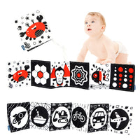 14 x Brand New AIPINQI Black and White High Contrast Cloth Book for Early Education, Stroller Toy for Toddlers, Baby Crib Activity Toy, Crab - RRP €140.98