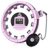 1 x Brand New AgoKud Smart Hula fitness Hoop exercise with gravity ball, 24-section adjustable removable 360 wrap-around massage hoola tire hoop for weight loss adults children slimming beginners - RRP €16.2