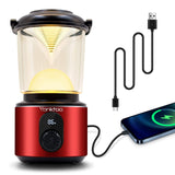 1 x RAW Customer Returns Yonktoo Camping Lamp Rechargeable - USB-C LED Camping Lamp Battery 5 Light Modes, LCD Screen Aluminum Housing, 10400 mAh Waterproof Camping Lamps for Power Outages, Runs up to 350 Hours - RRP €36.37