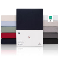 1 x RAW Customer Returns Blumtal Premium Topper fitted sheet 180x200 cm jersey - OEKO-TEX certified fitted sheet topper 180x200 cotton - fitted sheet 180x200cm topper bed sheet topper 180x200 topper cover blue - RRP €24.19