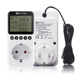 1 x RAW Customer Returns KETOTEK Digital Thermostat Socket Timer Day Night Temperature Controller with Timer 230V with Sensor for Greenhouse Terrarium Heating Cooling Temperature Controlled Plugs - RRP €24.49