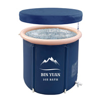 1 x RAW Customer Returns Ice bathing barrel with lid 75x75cm Foldable ice bath bathtub for athletes and sportsmen Inflatable bathtub adults Freestanding bathtub Foldable outdoor cool ice bath - RRP €78.68