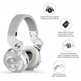 1 x RAW Customer Returns Bluedio Wireless Bluetooth Headphones, Foldable Over-Ear Headphones with Micro SD Card Slot FM Radio Support Amazon Web Services Microphone Wired for Cell Phones TV PC White  - RRP €43.38