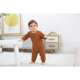 1 x RAW Customer Returns ZAV Solid Unisex Newborn Baby Boys Girls Rompers 2 Pack Long Sleeve Jumpsuits Infant Clothes Outfits , 12 M , Style 05 - RRP €24.18