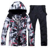 1 x RAW Customer Returns HOTIAN Men s Ski Jacket and Pants Set, Winter Warm Women Jacket, Waterproof Ski Pants and Coat, for Outdoor Work Skiing Fishing Riding Motorcycle - RRP €164.17