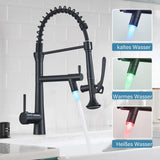 1 x RAW Customer Returns Kitchen faucet black, kitchen mixer tap 360 rotatable kitchen faucet, pull-out kitchen faucet with 2 sprays, pull-out kitchen faucet black - RRP €84.1