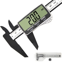 2 x RAW Customer Returns Vodlbov Digital Caliper, 150 mm 6 Inch Carbon Fiber High Precision Digital Caliper with Large LCD Display for Outside, Inside and Depth Measurement, Digital Caliper Electronic Measuring Tool - RRP €23.6