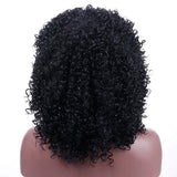 1 x RAW Customer Returns Colorfulpanda Wig Afro Kinky Black Women s Short Wavy Wigs Curls for Women Synthetic Natural Hair Wig with Bangs Natural Curly Wig Black  - RRP €26.21