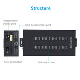 1 x RAW Customer Returns ORICO Industrial USB Hub, 20 Ports Attachable Industrial USB 2.0 Hub with 150W Power, Full Metal Housing, High Speed Data Transfer - RRP €129.99