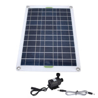 1 x RAW Customer Returns 50W Portable Solar Charger, 50W Solar Water Pump Kit Panel 800L h 12V Low Noise Solar Pond Pump for Home Outdoor Solar Generator for Camping Garden - RRP €39.62