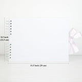 1 x RAW Customer Returns Vienrose photo album for self-design and gluing 21.5 x 29 cm, DIY scrapbook album with 40 white pages, spiral album for baby, wedding and birthday, white - RRP €17.89