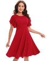 1 x RAW Customer Returns Gardenwed evening dresses elegant for wedding festive dresses for women plus size cocktail dress women s dress women s elegant ball dress with sleeves red 2XL - RRP €40.58