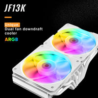 1 x RAW Customer Returns Jiushark JF13K Diamond,Top-Down CPU Heatsink, AMD Fan ARGB 13th Generation 1700 PWM 4PIN, Seven Heatpipes Dual Fan ARGB - RRP €59.0