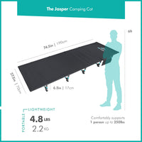 2 x RAW Customer Returns FE Active - Compact folding bed made of all aluminum, ultra-light, comfortable for sleeping, portable camping bed for tents, camping, hiking, trekking, backpacking Designed in California - RRP €139.98