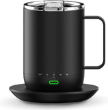 1 x RAW Customer Returns vsitoo Acrylonitrile Butadiene Styrene ABS , S3 Pro Temperature Control Smart Mug with Lid, Coffee Mug Warmer with Cup for Desk Home Office, App Controlled Heated Coffee Mug, Self Heating Coffee Mug, 325 ml - RRP €150.9