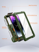 1 x RAW Customer Returns Lanhiem Waterproof Phone Case IPX8 Universal Diving Professional Cell Phone Underwater Case Waterproof deep 15M for iPhone Samsung Huawei Google Xiaomi Snorkeling Surfing Case, Green - RRP €41.99