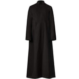 1 x RAW Customer Returns GraduatePro Priest Pastor Cassock Clergy Vestment Single Breasted Pulpit for Church Activities Roman Black - RRP €46.78