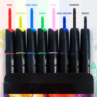 21 x Brand New POPYS Pack 8 Liquid Chalk Markers with 3 Reversible Tips 3mm, 1-5mm and 0.7mm Wet or Dry Erasable Marker for Whiteboard, Blackboard, Glass, Windows - RRP €209.79