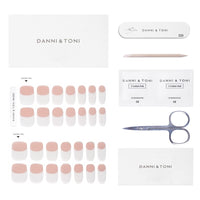 1 x RAW Customer Returns DANNI TONI Semi-Cured Gel Nail Wraps Happy-Go-Lucky Spring Semi-Cured Nail Foil, French Gel Nail Stickers, White Pink French Nail Wraps 28 Stickers - RRP €14.11