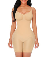 1 x RAW Customer Returns FeelinGirl Shapewear Bodysuit Seamless V-Neck Shaping Bodysuits for Women Tummy Control Overbust Seamless Body Shaper with Adjustable Strap Ochre M L - RRP €35.99