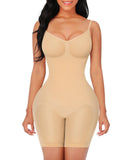 1 x RAW Customer Returns FeelinGirl Shapewear Bodysuit Seamless V-Neck Shaping Bodysuits for Women Tummy Control Overbust Seamless Body Shaper with Adjustable Strap Ochre M L - RRP €35.99