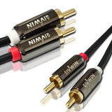 3 x Brand New 4VWIN RCA cable, 2 plugs red-white, stereo audio, gold-plated plugs, metal housing for Hi-Fi, home theater, HDTV, amplifiers speakers 5  - RRP €39.3