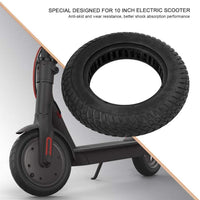 1 x RAW Customer Returns MAGT Tires for Electric Scooter, Explosion-proof Tire Durable Anti-Slip Rubber Solid Tire for 10 Inch Electric Scooter Black  - RRP €19.9