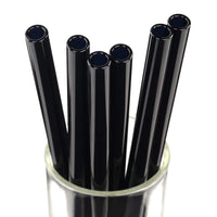 1 x RAW Customer Returns MIXIAO Glass Straws Black Straight 12 Pieces 21.5cm 15cm 2 Sizes 4 Cleaning Brush Reusable Glass Drinking Straws LFGB Certification Healthy Environmentally Friendly BPA Free for Cocktail Smoothie - RRP €14.9