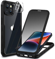 1 x RAW Customer Returns CENHUFO Privacy Case for iPhone 14 Plus, 360 Degree Cell Phone Case Protective Case with Built-in Privacy Tempered Glass Screen Protector and Camera Protection Shockproof Armored Case Anti Spy Cover Case - Black - RRP €18.99