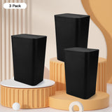 1 x RAW Customer Returns JOTOM set of 3 mini trash cans bathroom with pop-up lid, 10L modern waste bin wastepaper basket trash bin, waste basket suitable for living room, bedroom, kitchen, toilet, office black  - RRP €30.83