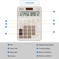 1 x RAW Customer Returns OSALO Calculator Desktop Calculator Large Display Large Buttons 12-Digit Office Calculator Writing with Value Added Tax Function OS-130T  - RRP €19.48