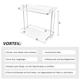 1 x RAW Customer Returns Sezanrpt 2-Tier Bathroom Organizer Countertop, Anti-Slip, Waterproof, Moisture-Proof Kitchen Organization Shelf Rack, Clear Acrylic Makeup Organizer, Dresser Organizer Countertop - RRP €24.58