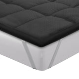 1 x RAW Customer Returns Autsel mattress topper 140x200cm 3D Ultra Soft mattress topper Breathable premium mattress topper Allergy sufferers suitable for support Cuddly soft mattress topper Dark grey - RRP €33.52