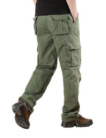 1 x RAW Customer Returns Yageshark men s cotton cargo pants with 6 pockets, regular fit pants, outdoor pants, leisure pants, hiking pants, trekking pants olive, 38  - RRP €35.24