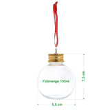 1 x RAW Customer Returns Pack of 6 Christmas tree baubles 100ml for filling, Christmas baubles, motif baubles made of plastic, Christmas tree decorations, unbreakable, break-proof - RRP €22.99