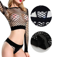 1 x Brand New HOTSO Fishnet Bodystockings Dress, Elasticity Transparent Body Lingerie Women Sexy Lingerie Nylon Bodysuit for Woman Lover 2 Piece Lingerie Set - RRP €27.6