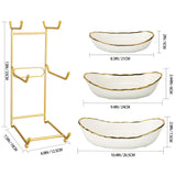 1 x RAW Customer Returns XUDREZ fruit stand with 3 levels of ceramic fruit bowls, space-saving fruit basket stand for the family - modern fruit bowl, suitable for vegetables, fruit, snacks, sweets White A  - RRP €42.99