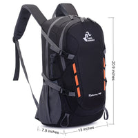 1 x RAW Customer Returns Bseash 40L Lightweight Waterproof Hiking Backpack, Outdoor Sports Daypack Multifunctional Travel Bag for Cycling Skiing Camping Climbing Black  - RRP €29.99