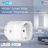 1 x RAW Customer Returns MOES Smart Dimmer Socket, 2.4GHz WiFi Socket for Dimmable LEDs, Halogen and Incandescent Lamps, Voice Control with Alexa Google Home - RRP €45.59