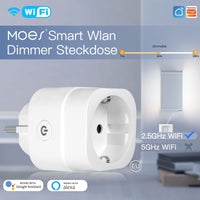 1 x RAW Customer Returns MOES Smart Dimmer socket, 2.4GHz WiFi socket for dimmable LEDs, halogen and incandescent lamps, voice control with Alexa Google Home - RRP €45.59