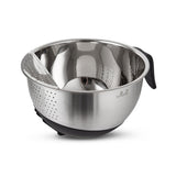 1 x RAW Customer Returns Yum Asia rice washing bowl made of 304 stainless steel 22 cm with silicone base and handle - RRP €23.08