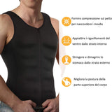 1 x RAW Customer Returns Gotoly Shpewear Waist Trainer Men s Compression T-Shirt Gliet Slimming Shaping Tank Top Slimming Flat Stomach Sports Fitness Undershirt Black, L  - RRP €28.51