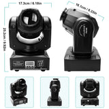 1 x RAW Customer Returns Moving Head LED 60W Mini Moving Head Beam LED DMX512 Disco Light Effect DJ Effect Stage Lighting Party Light Pin Spot RGBW for DJ Bar Club Party Stage Light 60W  - RRP €109.99