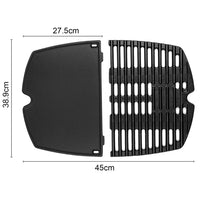 1 x RAW Customer Returns 7644 Grill grate cast iron for Weber Q100, Q1000, Q1200, Q1400 Series, 32 x 21.6CM grill pan spare parts for Weber Baby Q 7644 6558 7582 grill set with grill grate spare parts 6558 7644 grill plate  - RRP €43.24