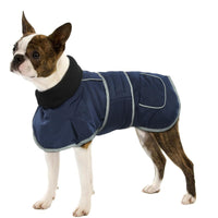 1 x RAW Customer Returns Hjumarayan Dog Coat - Dog Winter Coat Wind Protection Hunter Dog Coat Lined Reflective Dog Jacket Winter with Pocket Outdoor Dog Coat with Harness Opening, Navy Blue L - RRP €35.99