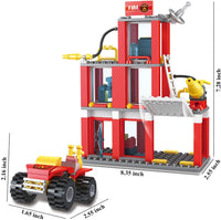 1 x RAW Customer Returns COGO 2 in 1 Fire Station Building Sets with Fire Truck City Fire Building Blocks for Children Construction Toys for Boys and Girls Ages 6-12 178 Pieces - RRP €18.74