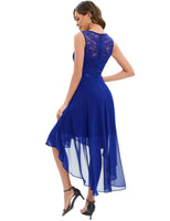 1 x RAW Customer Returns bridesmay Cocktail Dresses Elegant for Wedding Mullet Formal Dresses Chiffon Dresses Sleeveless Chiffon Royal Blue XL - RRP €46.38