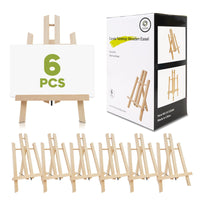 1 x RAW Customer Returns CONDA 6 Pack 11.8 Table Top, Portable A-Frame Tripod Tabletop Easel Set for Painting Party Displaying Canvases, Photos, Display Tripod Holder Stand for Students Kids Beginners - RRP €29.23